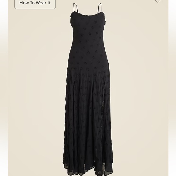 NWT! J.Crew Collection eyelet maxi slip dress. Size 00 $398 - Picture 1 of 8